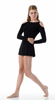 #ad Child Medium Lyrical Dance Dress Ballet Costume Contemporary Black $25.00