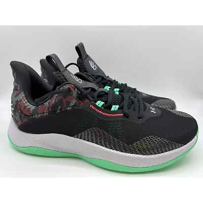 #ad Under Armour Curry HOVR Splash 2 Basketball Shoes Black Antifreeze Men#x27;s Sz 11🛒 $120.00