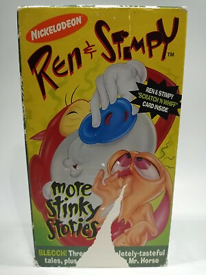#ad Ren amp; Stimpy More Stinky Stories VHS 1994 Nickelodeon $14.93