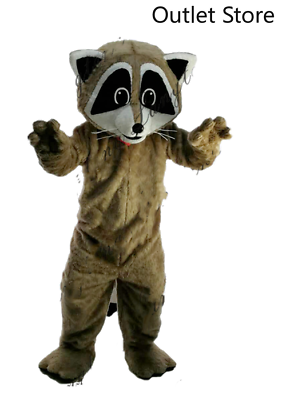 #ad Halloween Brown Raccon Mascot Costume Cosplay Party Dress Outfit Carnival Xmas $314.83