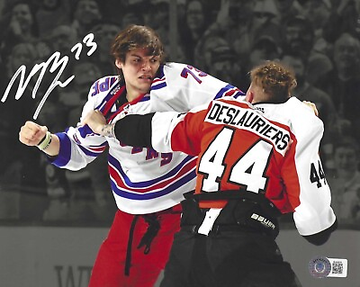 #ad New York Rangers Matt Rempe Action Autographed 8x10 Photo $74.99