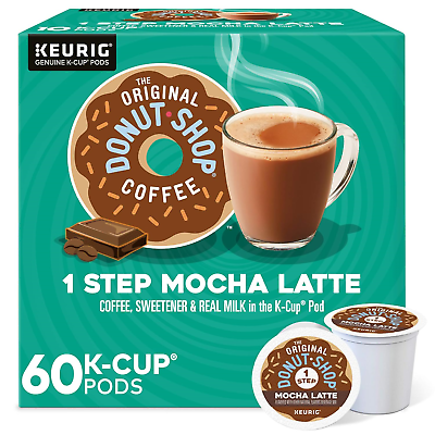 #ad The Original Donut Shop Mocha Latte Single Serve Coffee K Cup Pod Flavored 60ct $73.99