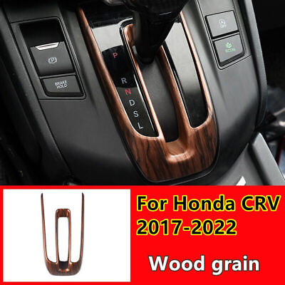 #ad Wood Grain Color Gear Shift Panel Cover Trim Fit For Honda CRV CR V 2017 2022 $8.42