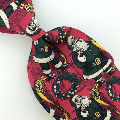 #ad Ferrell Reed LIMITED EDITION RED SANTA Christmas SILK Classic Tie XO 405 NWT $29.99