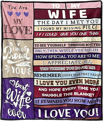 #ad Valentines Day Gifts Ideas Gift For Wife Women Her Blanket Birthday Anniversary $21.99