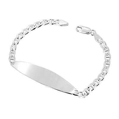 #ad Girls Silver Bracelet Women#x27;s Sterling Silver Chain ID Bracelet 17.5 19 cm GBP 38.95