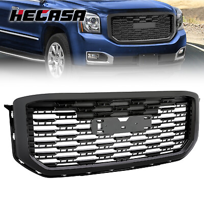 #ad Glossy Black Denali Style Front Bumper Grille Grill For 2015 2020 GMC Yukon XL $78.30