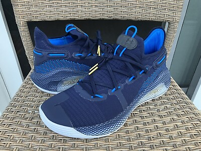#ad Under Armour Curry 6 Team Navy Blue Basketball 3022893 409 Men’s Size 11.5 $139.99