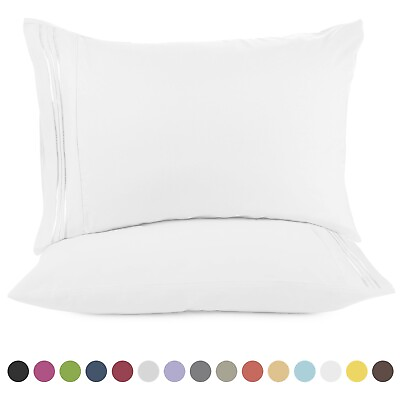 #ad 1800 Pillow Case Set by Nymbus Standard or King Pillowcase Set of 2 Pillowcases $14.49