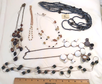 #ad lot 6 costume jewelry necklaces $9.00