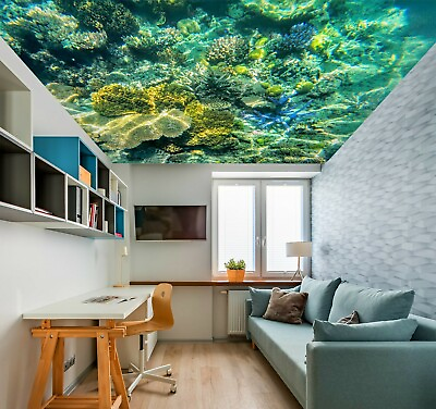 #ad 3D Ocean Coral NA1839 Ceiling WallPaper Murals Wall Print Decal AJ US Fay $36.99