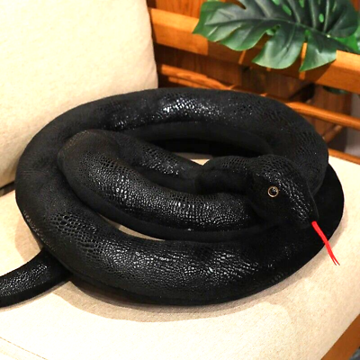 #ad Gigantic Snake Stuffed Animals Toy Black Viper Serpent Plush Gift 400cm 160#x27;#x27; $66.40