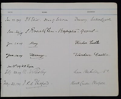 #ad 1909 Princess Mary Countess Harewood Prince Henry Duke Gloucester Signed Royalty $599.96