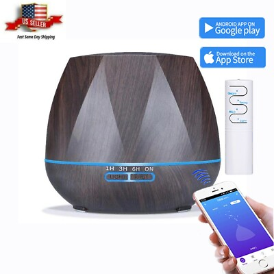 #ad 550ml Essential Oil Diffuser5 In 1 Aromatherapy Ultrasonic Cool Mist Humidifier $18.32