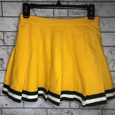 #ad Albion vintage pleated gold green cheer skirt XS $59.61