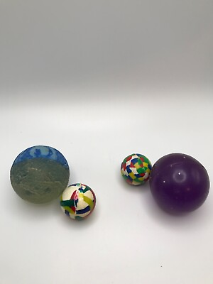 #ad Lot of 4 Vintage Super Bouncy Ball 1” and 1.5” $9.99