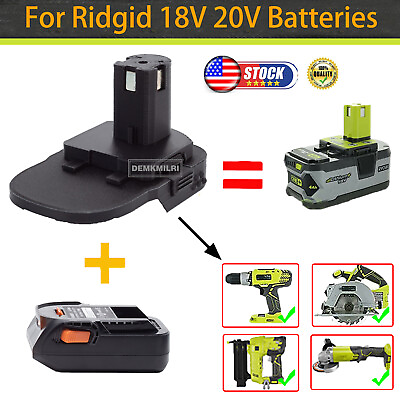 #ad NEW For Ridgid 18V AEG Battery Adapter to For Ryobi 18v Tools $15.47