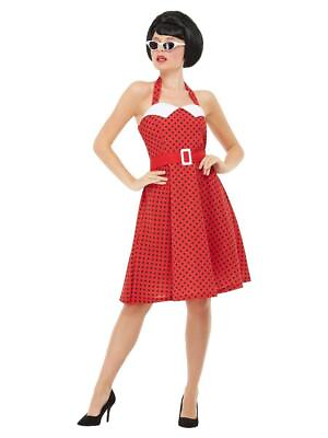 #ad Smiffys 50s Rockabilly Pin Up Costume Red Size S $16.14