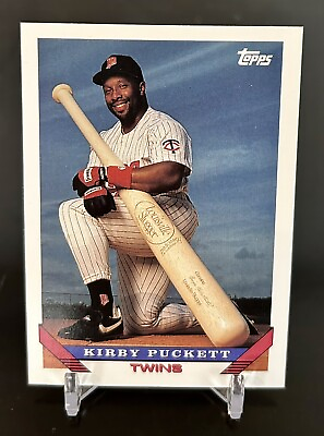#ad 1993 Topps KIRBY PUCKETT quot;Giant Huge Baseball Batquot; Funny Real Trading Card #200 $1.79