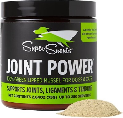 #ad Super Snouts 100% Green Lipped Mussel Joint Power For Dogs amp; Cats 2.64 oz $24.99