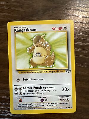#ad RARE JUNGLE Pokémon TCG Kangaskhan Jungle 21 64 1st Edition Rare $4.99