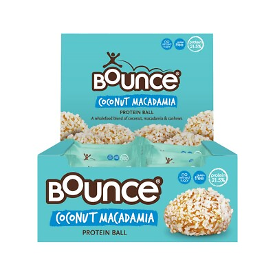 #ad New Bounce Protein Balls Coconut Macadamia 40g x 12 Bars AU $40.49