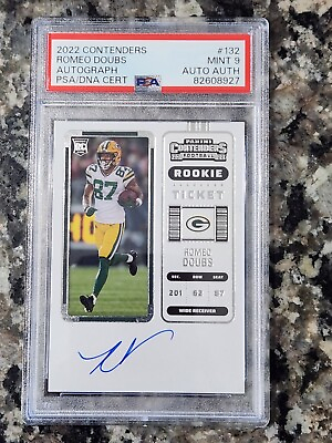 #ad 2022 Contenders Romeo Doubs Rookie Ticket #132 RC Auto PSA 9 Green Bay Packers $64.99