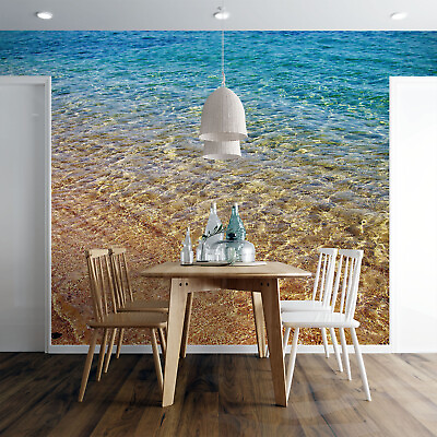 #ad 3D Sunny Seawater S3960 Wallpaper Mural Self adhesive Removable Sticker Kids Pa $12.99