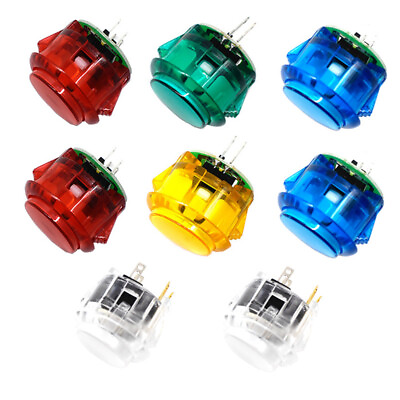 #ad 8 Pcs Arcade LED Push Buttons Game DIY Kit Clear Replace for OBSF OBSC OBSN 5V $15.98