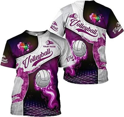 #ad Personalized Name Volleyball 3D T SHIRT Halloween Gift Best Price Us Size $25.63