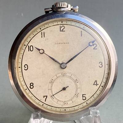 #ad LONGINES Antique Pocket Watch Vintage Manual Winding Swiss Case Diameter 47mm JP $490.27