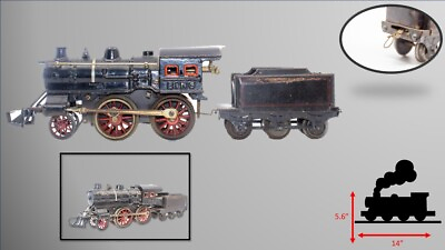 #ad Vintage Pre War Bing Large 0 gauge US Market 2 4 0 Cast Iron Clockwork Loco $330.00