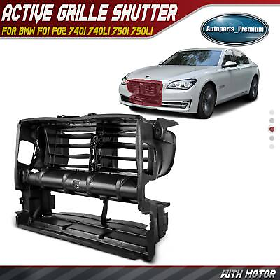 #ad Front Upper Radiator Grille Air Shutter Assembly w Motor for BMW F01 F02 740i $244.39