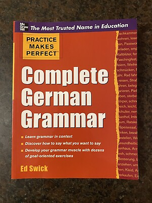 #ad Practice Makes Perfect Complete German Grammar Paperback GOOD Free Shipping $9.99