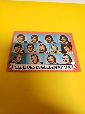 #ad 1973 74 TOPPS CALIFORNIA GOLDEN SEALS TEAM CARD #95 $4.49