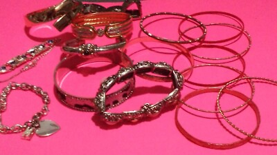 #ad Vintage Bracelet Bangle Lot Of 16 $12.00