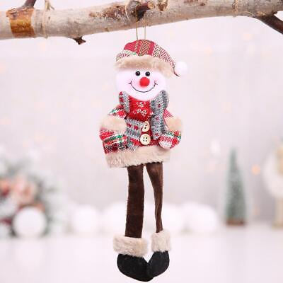 #ad Christmas Plush Ornament Decoration Toys e Snowman Reindeer Doll Hanging Doll $6.75