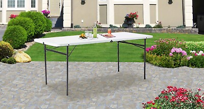 #ad New 6 Foot Premium Folding Table In White Speckle $46.50