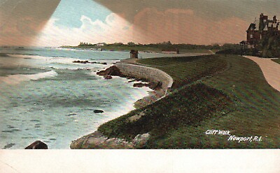 #ad Postcard RI Newport Rhode Island Cliff Walk Unposted UDB Vintage PC G2724 $2.00