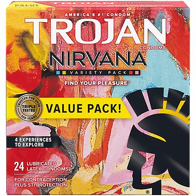 #ad Trojan Nirvana Collection Variety Pack Condoms 24 count $9.99