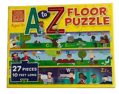 #ad A to Z Floor Puzzle 27 Pieces 10 Feet Long Teaches Alphabet for Ages 3 Sealed $9.90