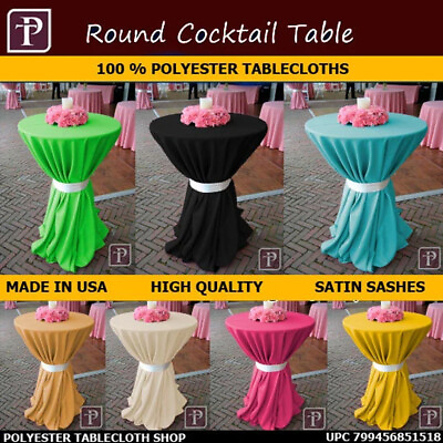 #ad 36 Inch Cocktail Round Tablecloth cocktail table decor Outdoor cocktail table $53.25