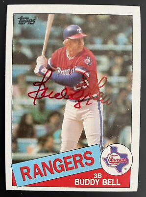 #ad 1985 Topps Signed #745 Buddy Bell Texas Rangers Red Autographed Card Auto $5.15