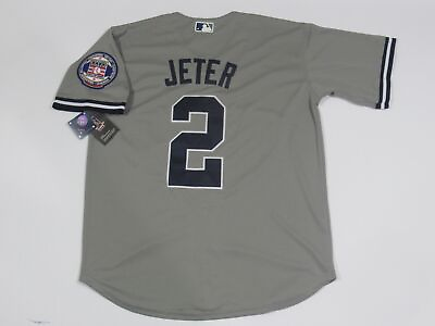 #ad Derek Jeter #2 New York Yankees 2020 Hall of Fame Induction Jersey Gray $64.99