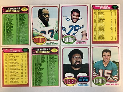 #ad 1976 Topps Football Complete Your Set U Pick Cards EX EXMT HOF Stars $1.50