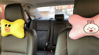 #ad 2pcs Cartoon Animal Pattern Car Seat Head Neck Rest Pillow Headrest Soft Cushion $10.25