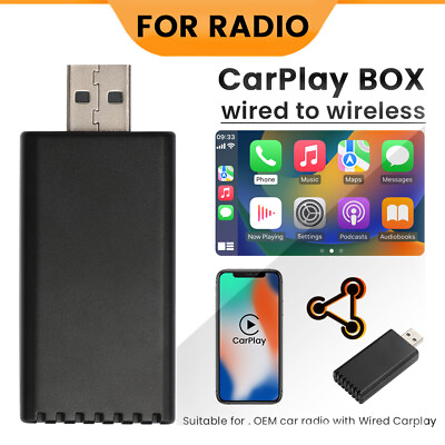 #ad Wireless CarPlay Adapter USB Dongle Box für iPhone Apple IOS Android Auto Wired EUR 35.99