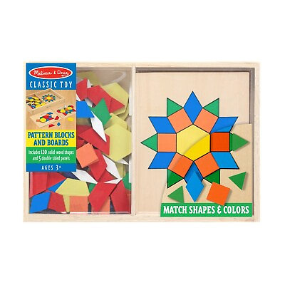 #ad Melissa amp; Doug Pattern Blocks and Boards Learning Toy $22.74