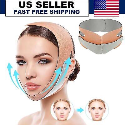 #ad Face V Line Slim Slimming Strap Lift Up Mask V Belt Chin Anti Aging Band Cheek $7.99