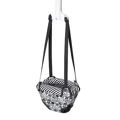 #ad Evenflo Exersaucer Door Way Jumper Baby Toddler Play Fun Black and White Stars $24.99